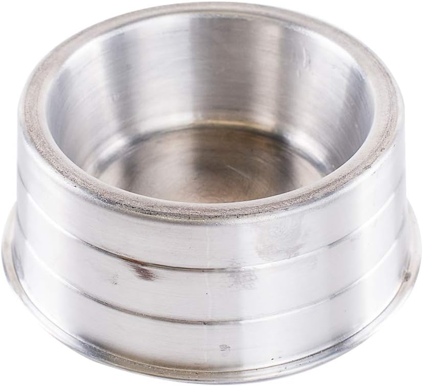Comedouro Alumínio Pesado Mini sem Pintura 300Ml NF Pet para Cães, Mini, Prata