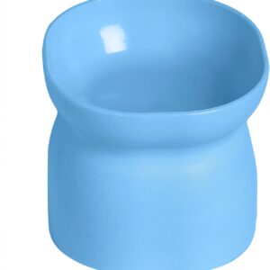 PET GAMES – Comedouro ou Bebedouro Funcional, Elevado, com Design Elegante e Qualidade Premium para Gatos – ErgonoCat Azul Claro