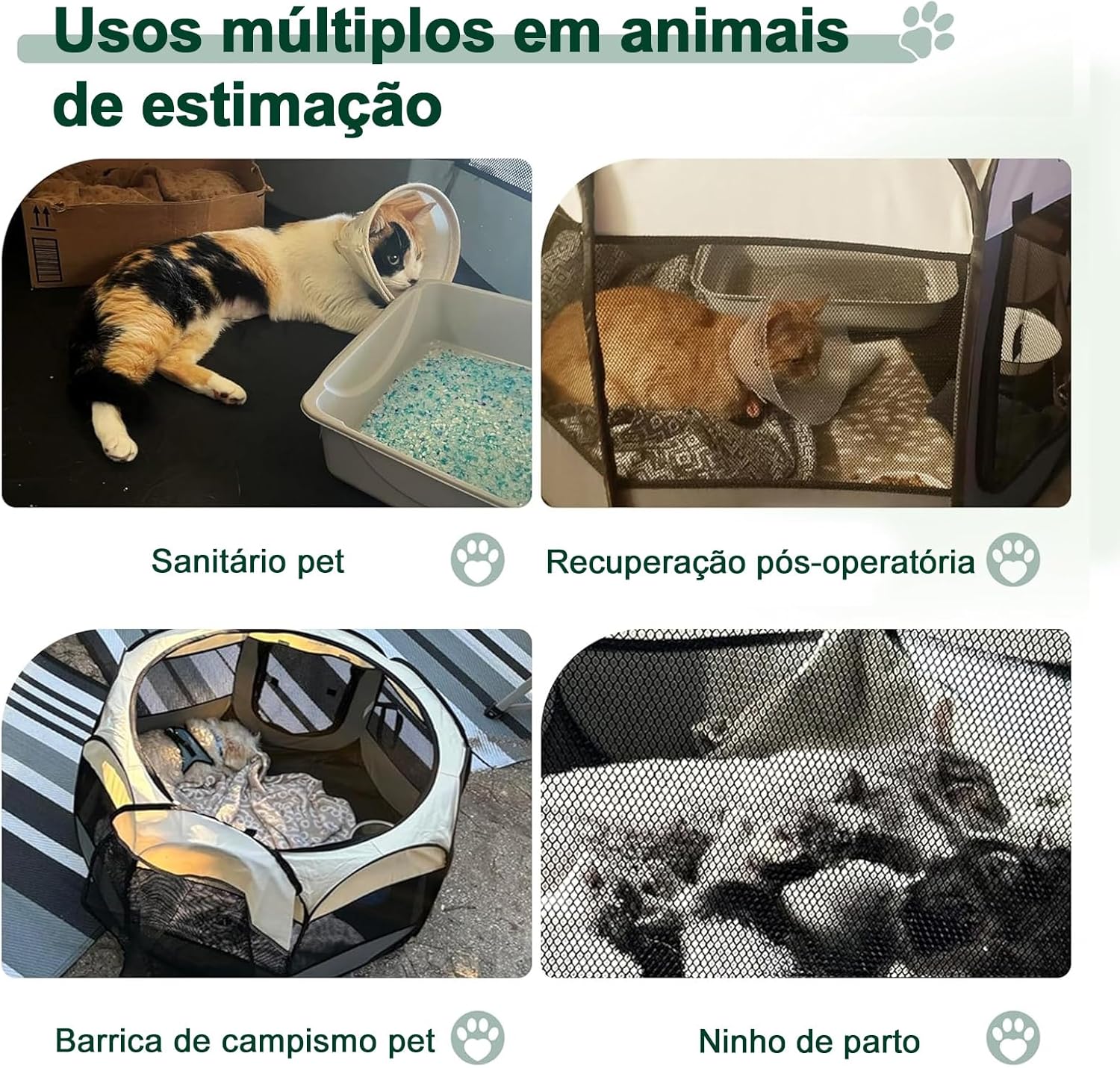 Cercado para Cachorros Grande,Cercadinho Pet Dobrável para Cachorros 114x114x58 cm - Imagem 6