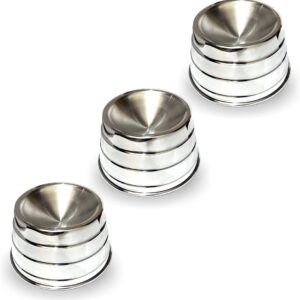 Kit 3 Comedouro Ergonômico Elevado Para Gatos Pet Alumínio