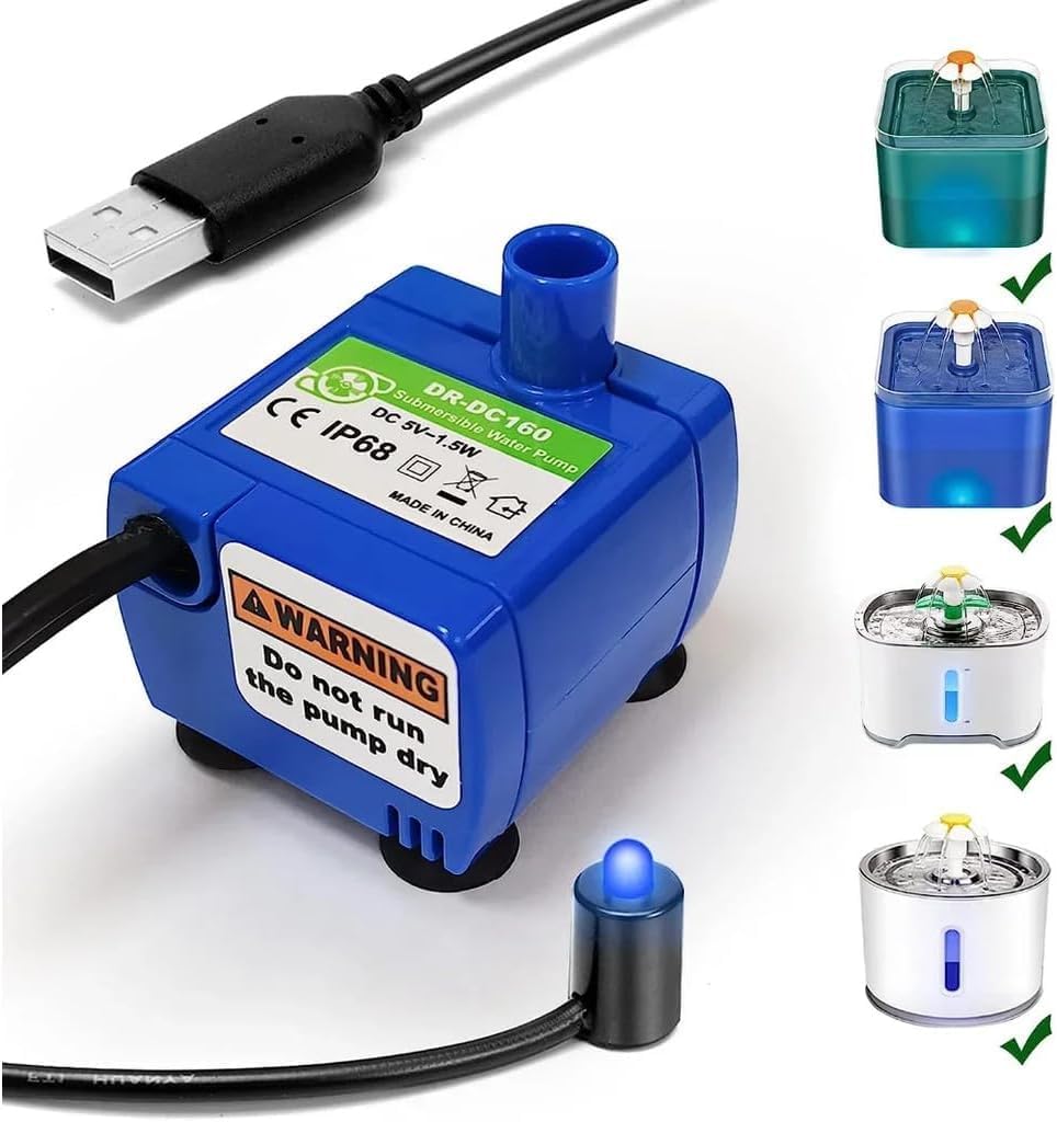 Bomba Submersa Fonte Água Para Bebedouro Automático Pet - Imagem 2