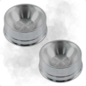 Kit 2 Unidades Comedouro Pesado de Alumínio Polido para Cães Antideslizante 150ml