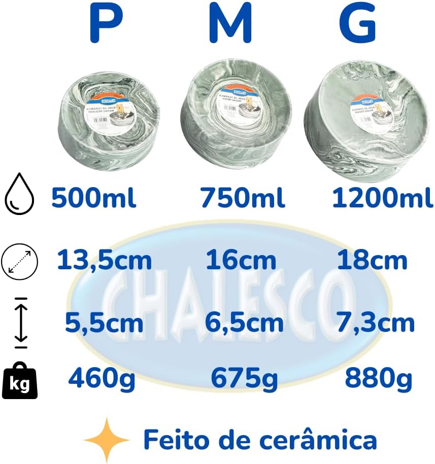 Chalesco Bowl de Cerâmica Magno Tam G 1200ml para Cães – Design Elegante, Alta Durabilidade e Máxima Estabilidade - Imagem 5