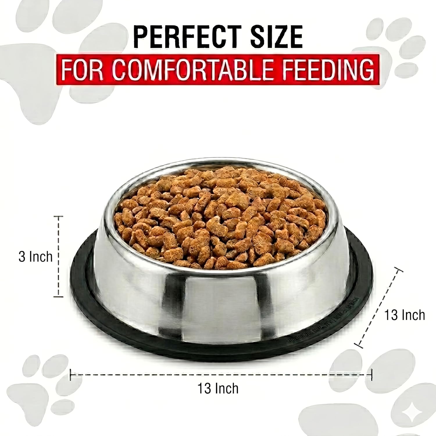 Loving Pets Tigela para cães padrão sem ponta, 2,72 kg, níquel, 2,7 kg (pacote com 1) - Imagem 6