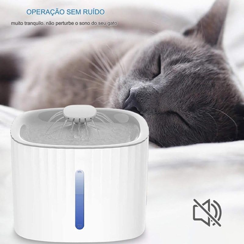 Bebedouro Fonte de Água Pet Inteligente Automático com Filtro Triplo - 3 litros - Imagem 3