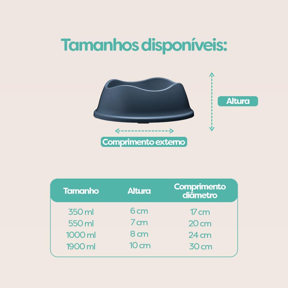 Comedouro Antiderrapante Stark Bowl, 1000 mL, para Cães De Médio Porte, Cor Cinza - Imagem 7
