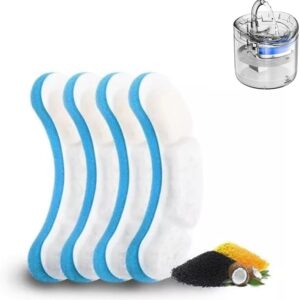 Kit 4 Refil Filtros Bebedouro Fonte De Água Pet Cães E Gatos