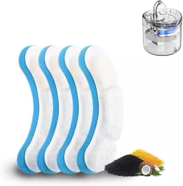 Kit 4 Refil Filtros Bebedouro Fonte De Água Pet Cães E Gatos