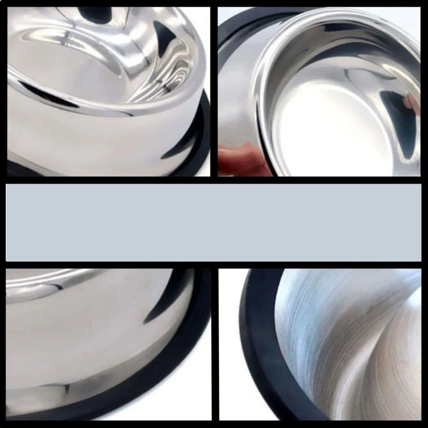 Kit 2 Comedouro 150ml Inox Tigela Pote Ração Água Pra Cães Filhotes e Gato - Imagem 6