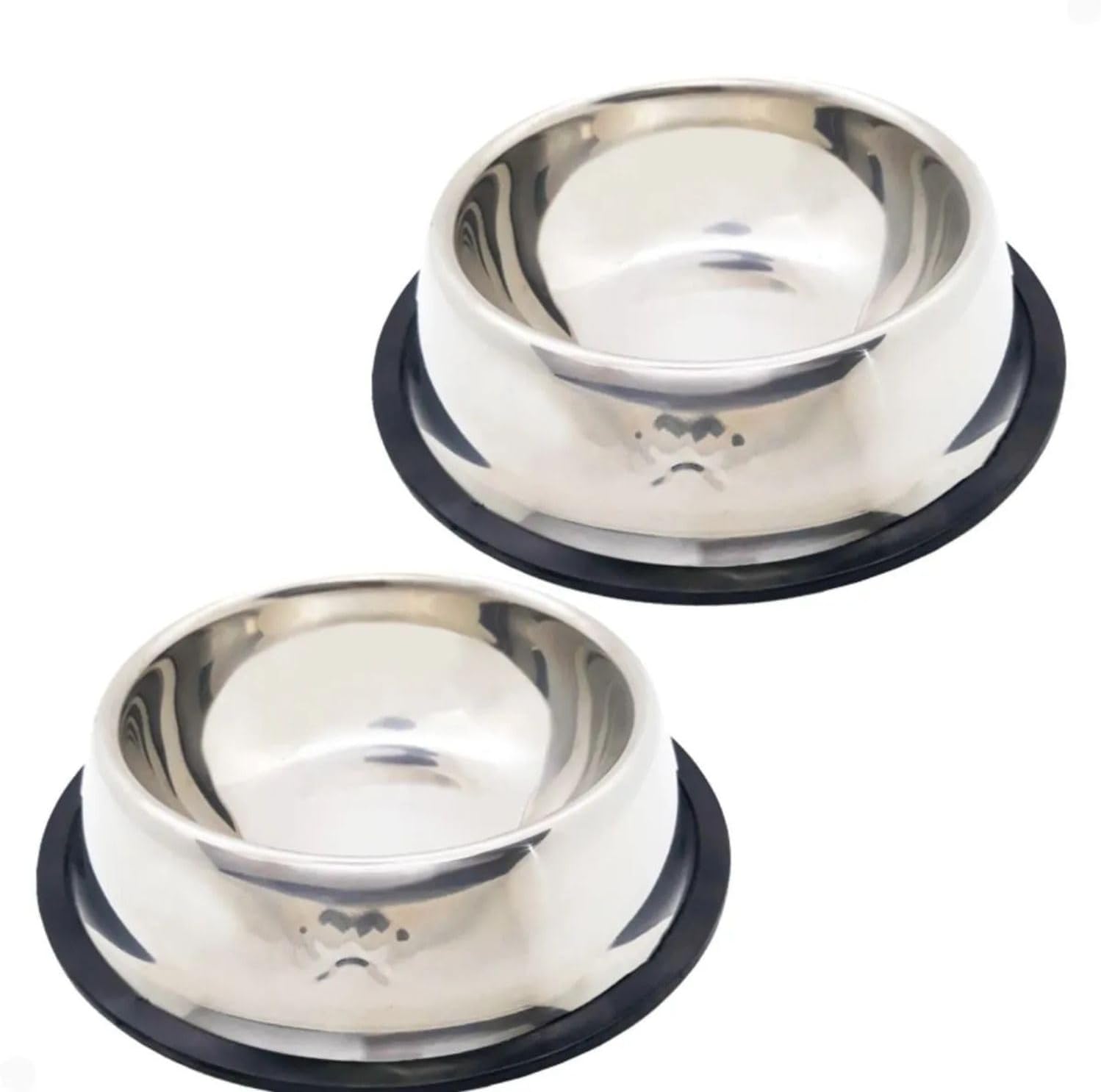 Kit 2 Comedouro 150ml Inox Tigela Pote Ração Água Pra Cães Filhotes e Gato