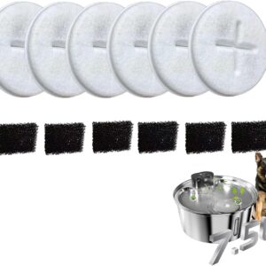 Conjunto 6 Filtros Refil Fonte Bebedouro Gatos Cães Pet, para 7.5L NEWPET Esponjas de Pré-filtro de Reposição para Bebedouro de Gato para Animais de Estimação