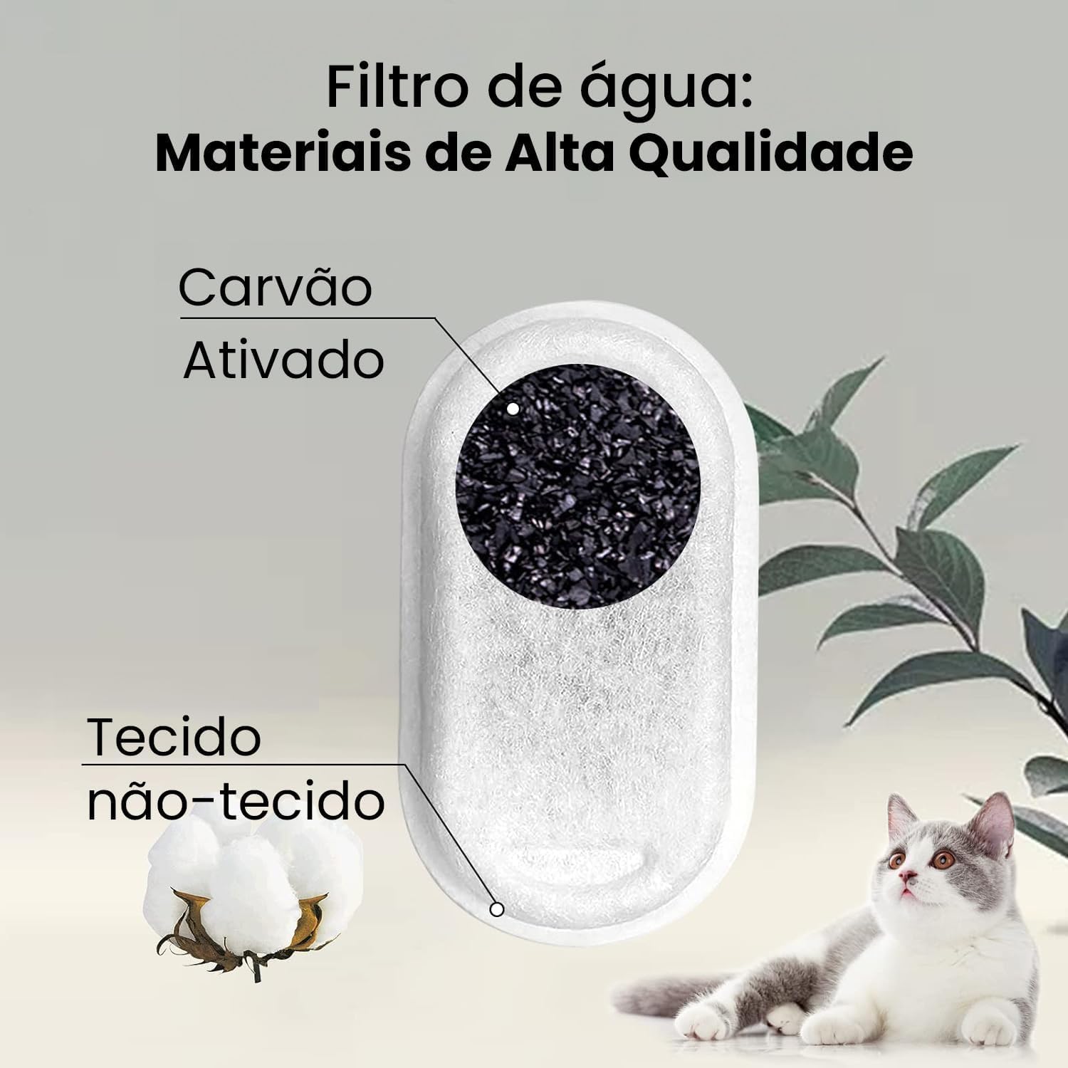 SHINER Filtros para Bebedouros de Gatos com Esponjas de Pré-filtro para Bebedouros Automáticos de 3,2 Litros (8, 4 ESP + 4 FLTR) - Imagem 5
