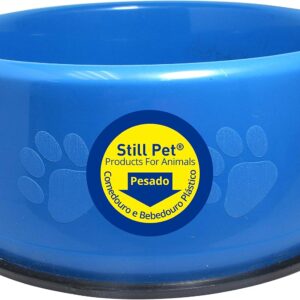 Tudo Pet Comedouro E Bebedouro Pesado Filhote Pequeno 450Ml Azul Para Cães