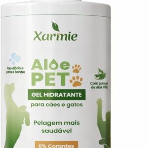 Aloe Pet Gel Hidratante Natural de Babosa 100% Natural para Dermatites em Cães e Gatos, 200ml, Uso Veterinário, Orgânico