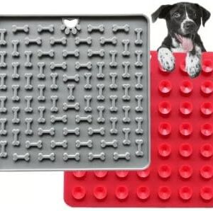 Comedouro Lento Tapete Lambedor Pet Cães e Gatos 18,5 x18,5 (Cinza)