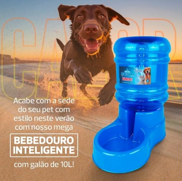 Bebedouro Automático para Cães Grande, Bebedouro Inteligente 10L para Pet, Azul - Imagem 3
