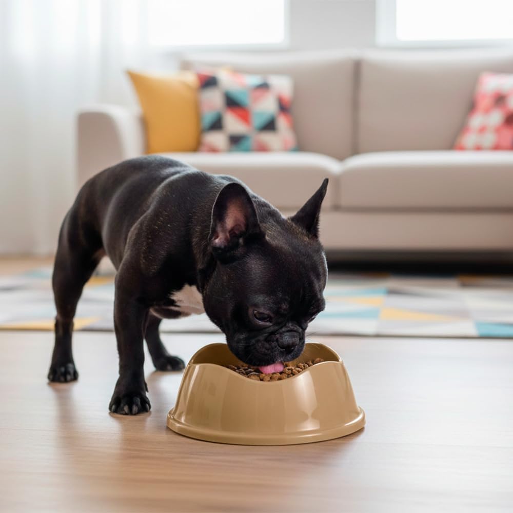Comedouro Antiderrapante Stark Bowl, 550 mL, para Cães De Pequeno Porte, Cor Bege - Imagem 4