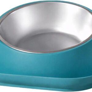 Comedouro e Bebedouro Pet Anti Formiga Pote Ração Duplo Cães Gatos Inox Unitário (Azul)