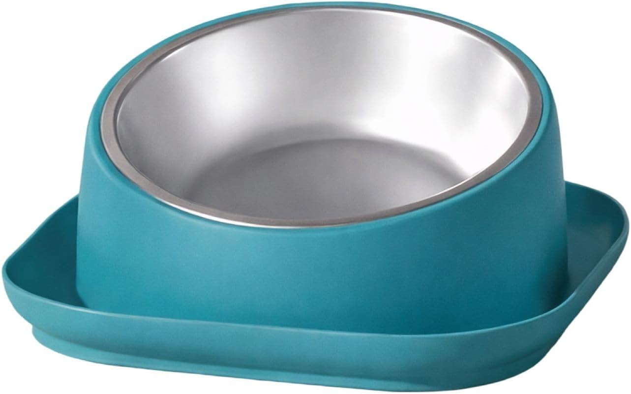 Comedouro e Bebedouro Pet Anti Formiga Pote Ração Duplo Cães Gatos Inox Unitário (Azul)
