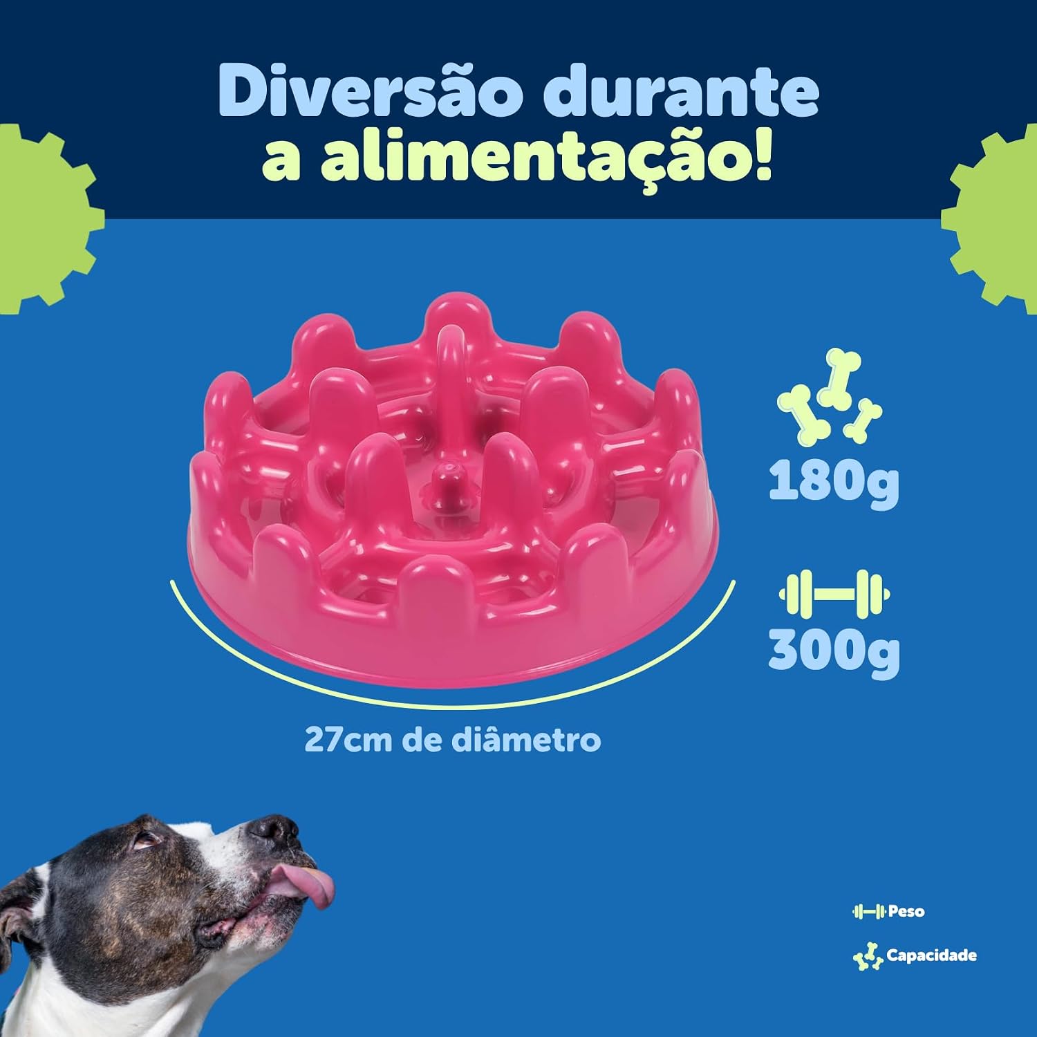 Pet Games Comedouro Lento Funcional Pet Fit Verde Agua Para Cães - Imagem 3