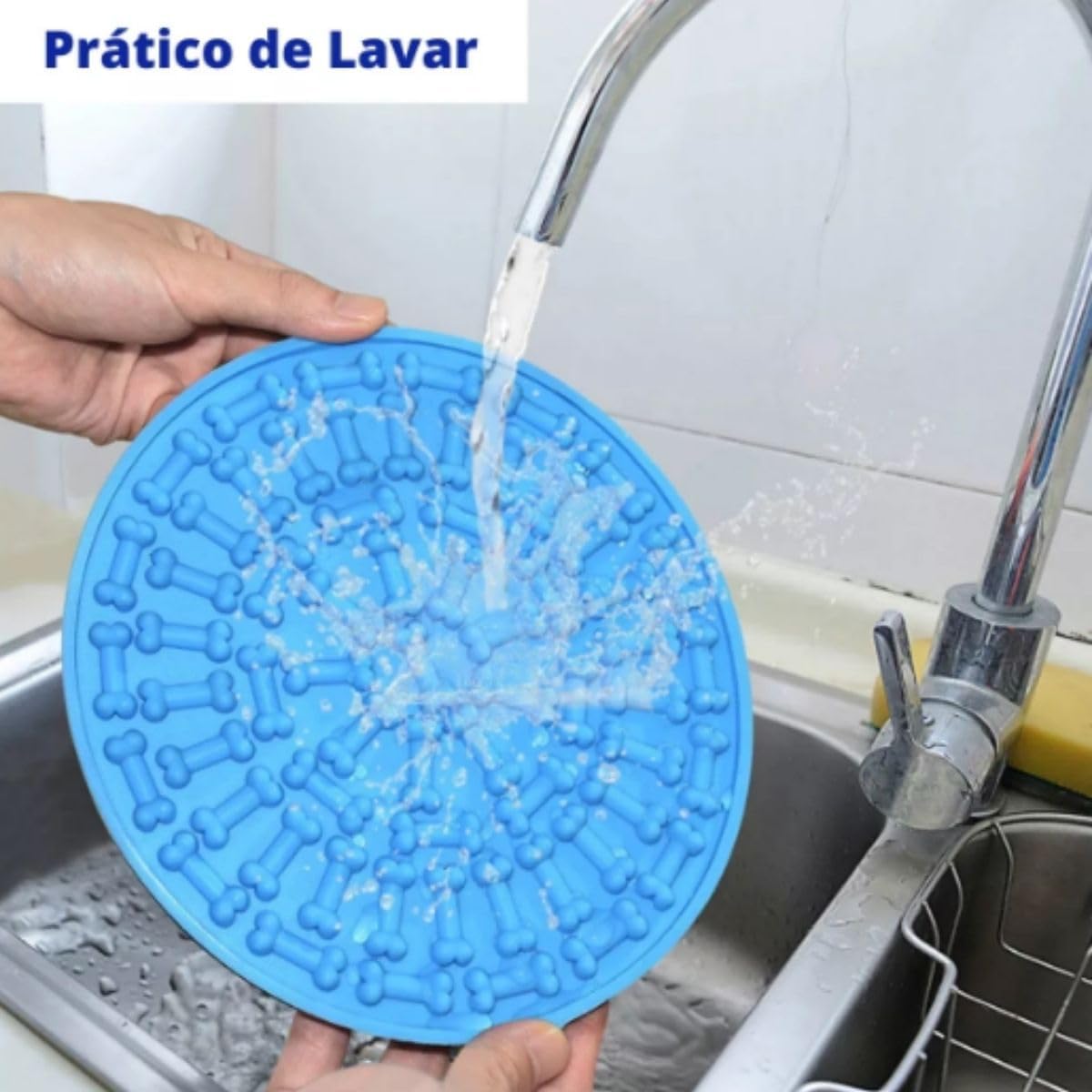Comedouro Lento com Ventosa Parede Tapete para Cachorro Pet Anti-Stress Brinquedo Interativo para Lamber (Vermelho) - Imagem 4