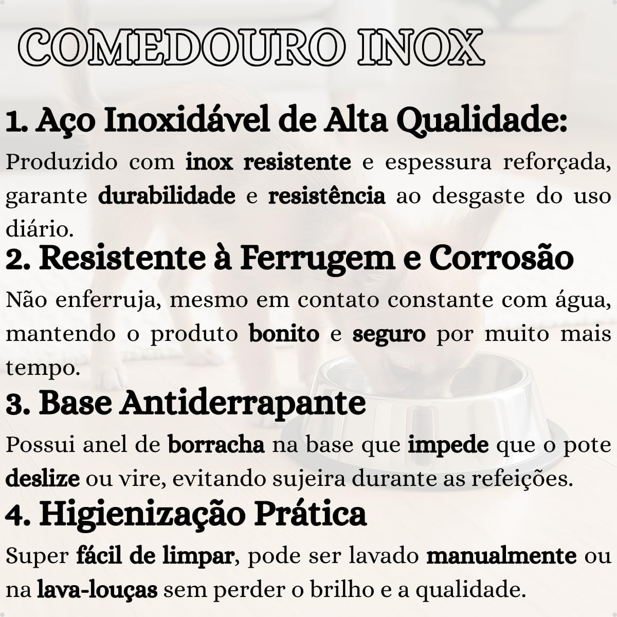 KIT 2 Comedouro de Inox 250ml para Cães e Gatos Mini Filhotes Pote Ração Água Bebedouro Antiderrapante - Imagem 5