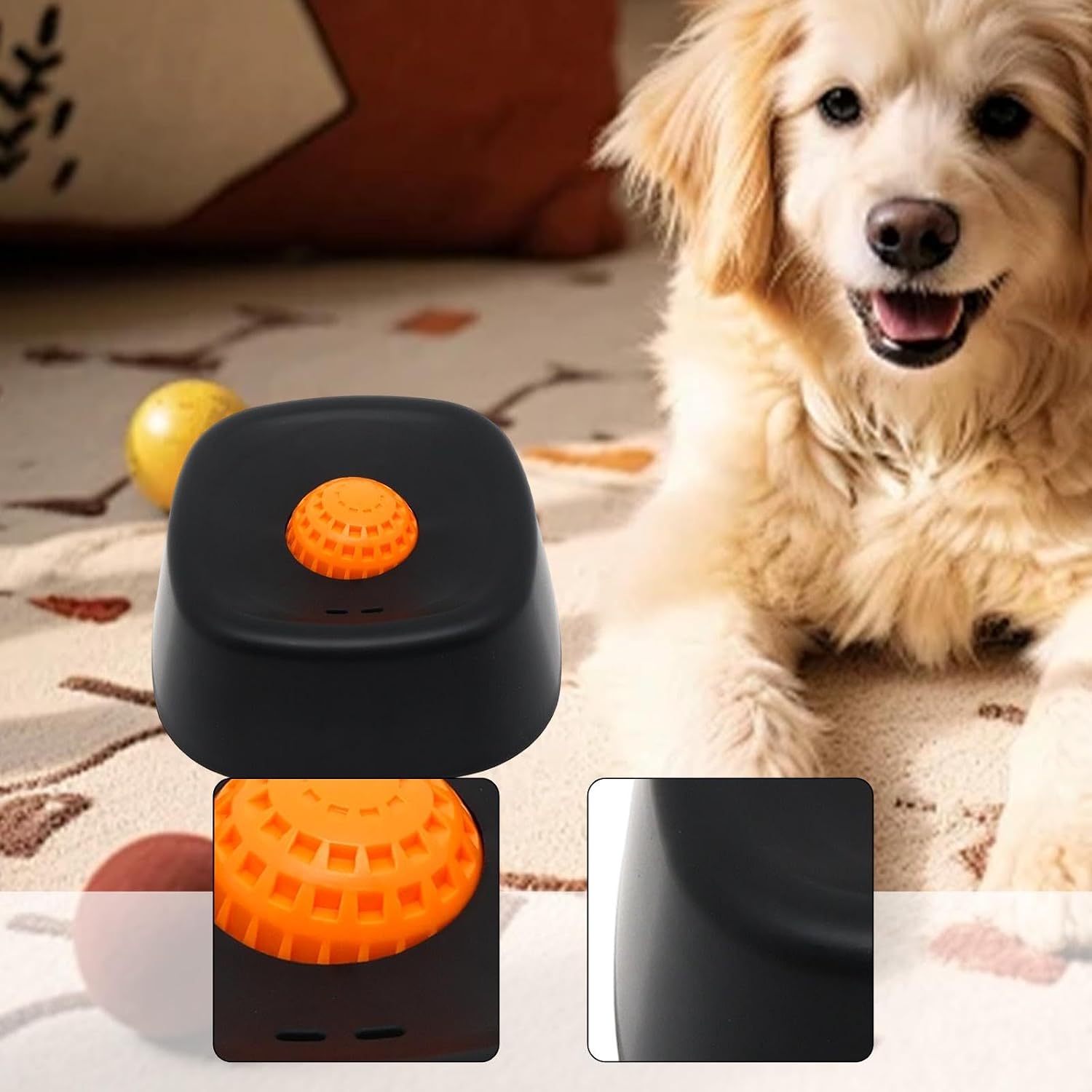 Tigela para cães, brinquedo de enriquecimento ambiental, comedouro lento para casa, quarto, escritório e dormitório, Preto - Imagem 7