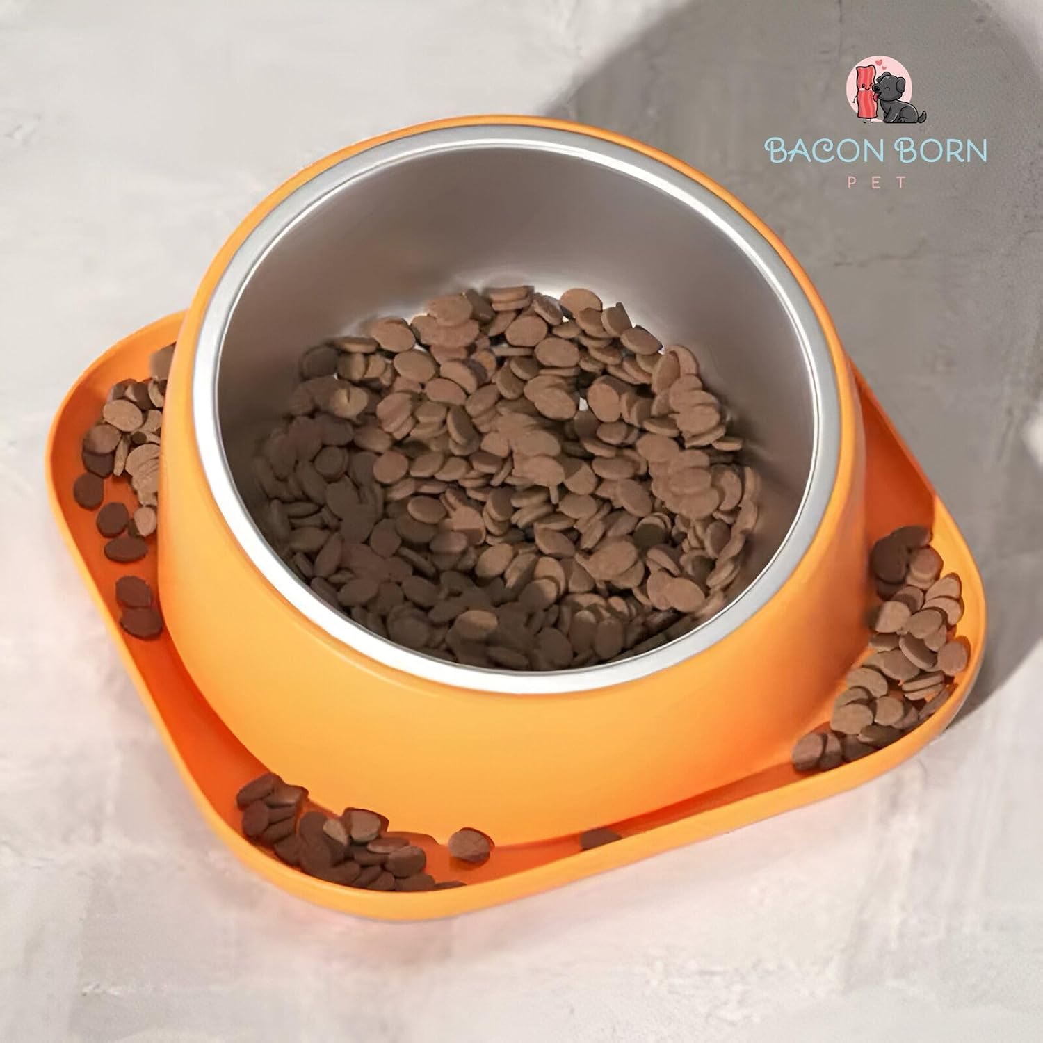 Comedouro e Bebedouro Pet Anti Formiga Pote Ração Duplo Cães Gatos Inox Unitário (Azul) - Imagem 5