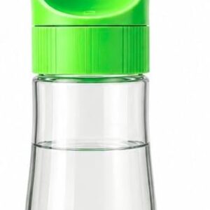 Garrafa Portátil 2 em 1 para Cachorro, Gato e Pets Pequenos com Compartimento para Ração 320ml Água +170ml Ração, Bebedouro Antivazamento para Passeios e Viagens em 3 Cores (Verde)