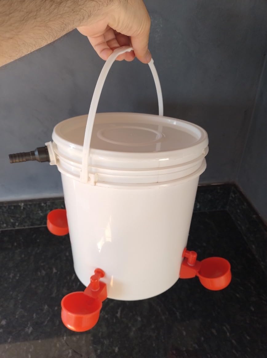 Bebedouro Pet Com Boia Mais 4 Copinhos autmáticos Para Aves Galinha Codorna e Outros - Imagem 4