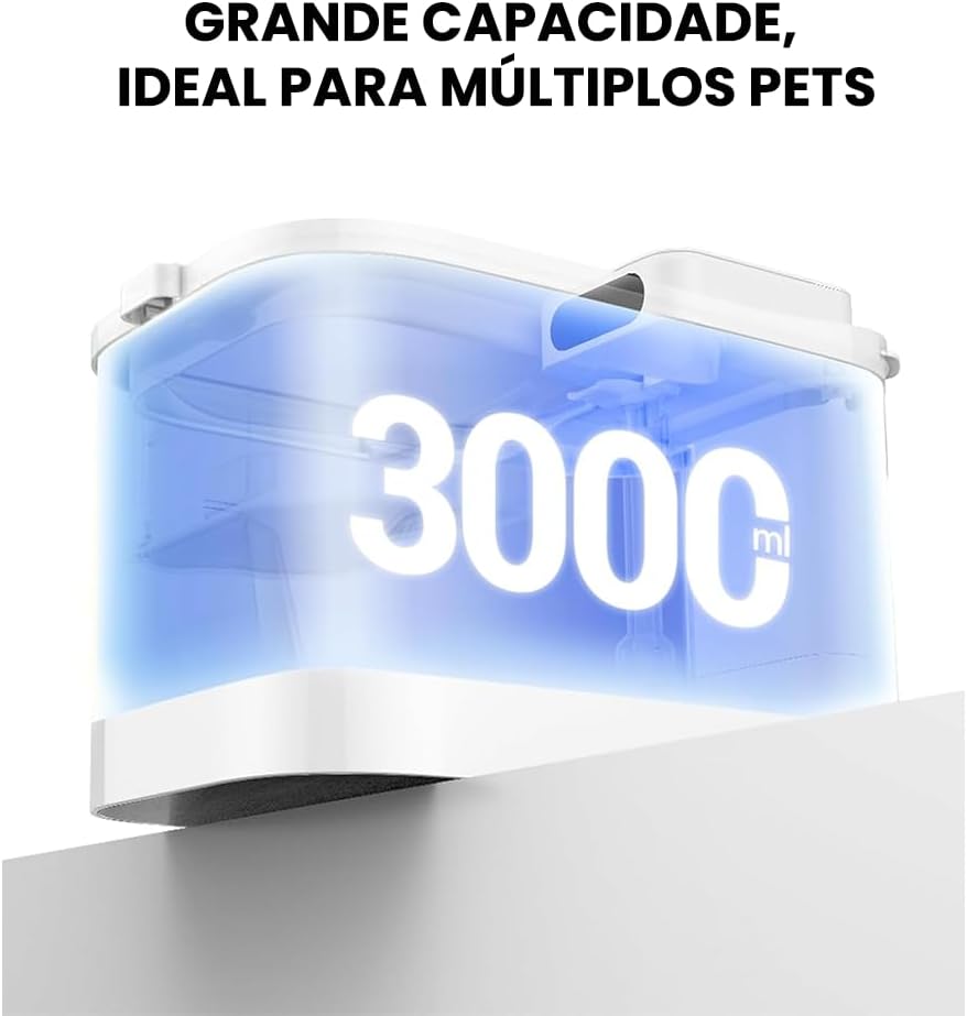 PET~KIT Comedouro para Gatos, Bebedouro sem Fio,Dispensador Automático de água para Gatos 3L, Operado a Pilhas, Controle do Aplicativo - Imagem 5