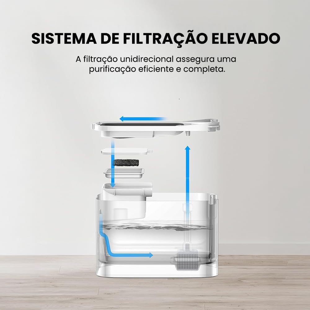 PET~KIT Comedouro para Gatos, Bebedouro sem Fio,Dispensador Automático de água para Gatos 3L, Operado a Pilhas, Controle do Aplicativo - Imagem 6
