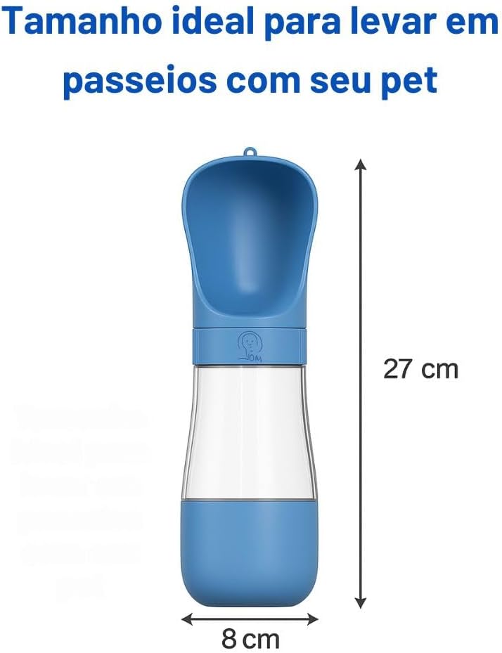 Bebedouro Portátil 2 em 1 para Cães e Gatos, 320ml e 170ml, Recipiente para Água e Ração, Compacto, Anti-Vazamento (Branco, 490 ml) - Imagem 5