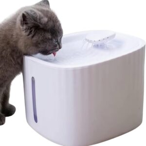 Fonte Bebedouro Automático para Gatos e Cães 3L – Filtro Triplo Carvão Ativado, Fluxo 360°, Bomba Silenciosa