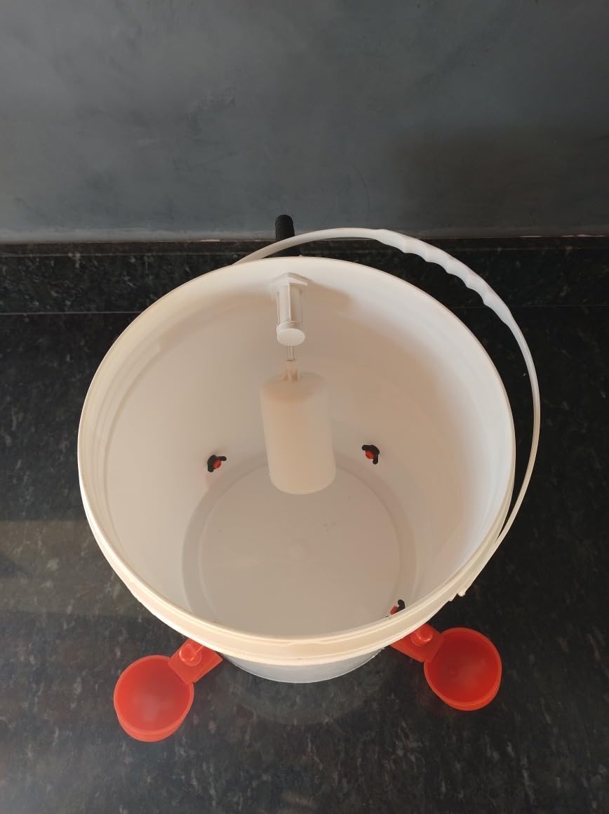 Bebedouro Pet Com Boia Mais 4 Copinhos autmáticos Para Aves Galinha Codorna e Outros - Imagem 6