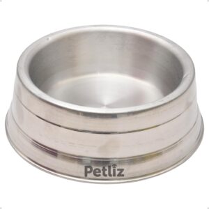 Comedouro Pesado Polido de Alumínio Resistente Antiderrapante para Cachorro Extra Grande - 2600ml