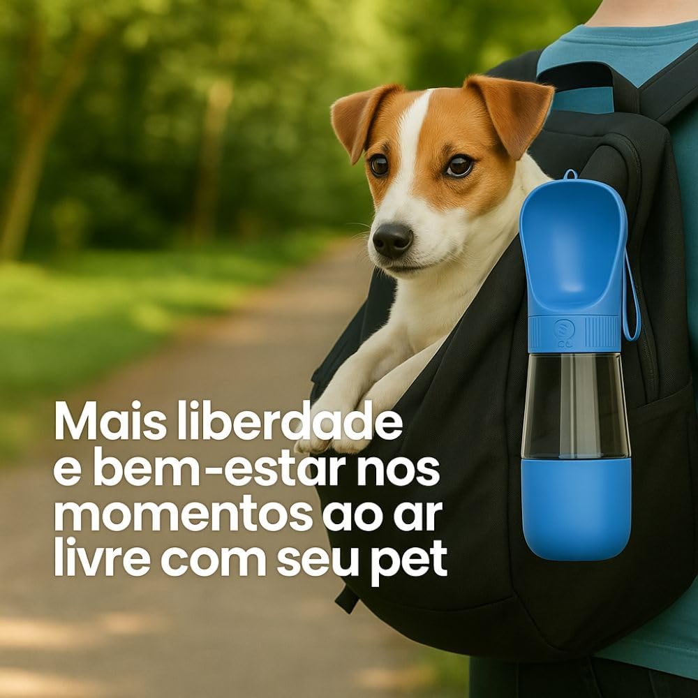 Bebedouro Portátil 2 em 1 para Cães e Gatos, 320ml e 170ml, Recipiente para Água e Ração, Compacto, Anti-Vazamento (Branco, 490 ml) - Imagem 6
