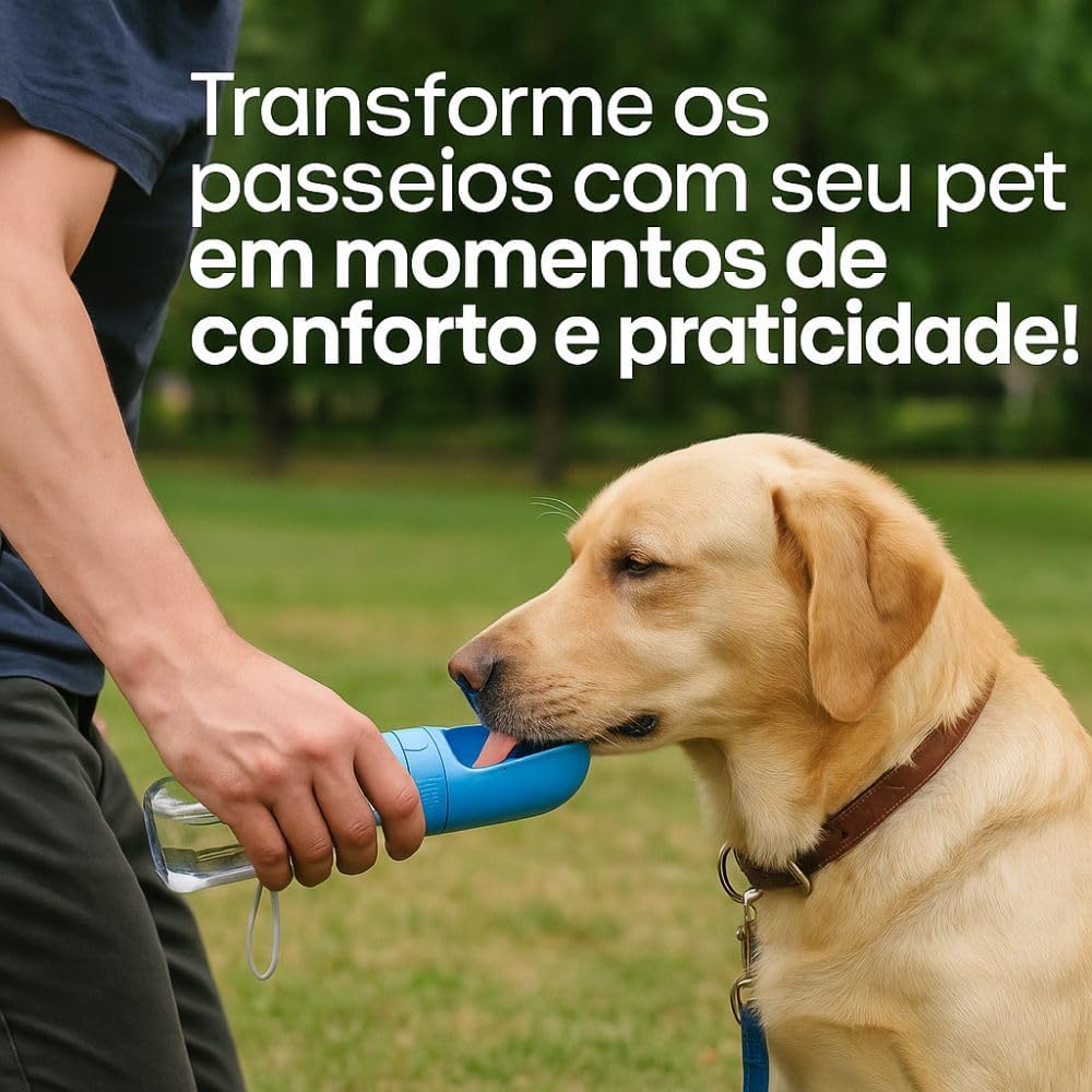 Bebedouro Portátil 2 em 1 para Cães e Gatos, 320ml e 170ml, Recipiente para Água e Ração, Compacto, Anti-Vazamento (Branco, 490 ml) - Imagem 8