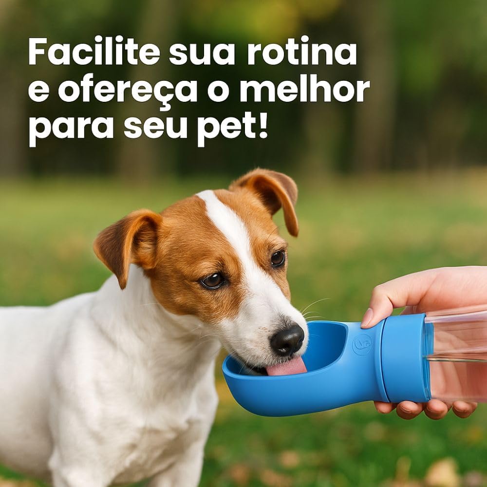 Bebedouro Portátil 2 em 1 para Cães e Gatos, 320ml e 170ml, Recipiente para Água e Ração, Compacto, Anti-Vazamento (Branco, 490 ml) - Imagem 2