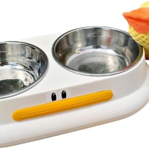 Comedouro Bebedouro Duplo Pet Inox Antiderrapante Cães e Gatos
